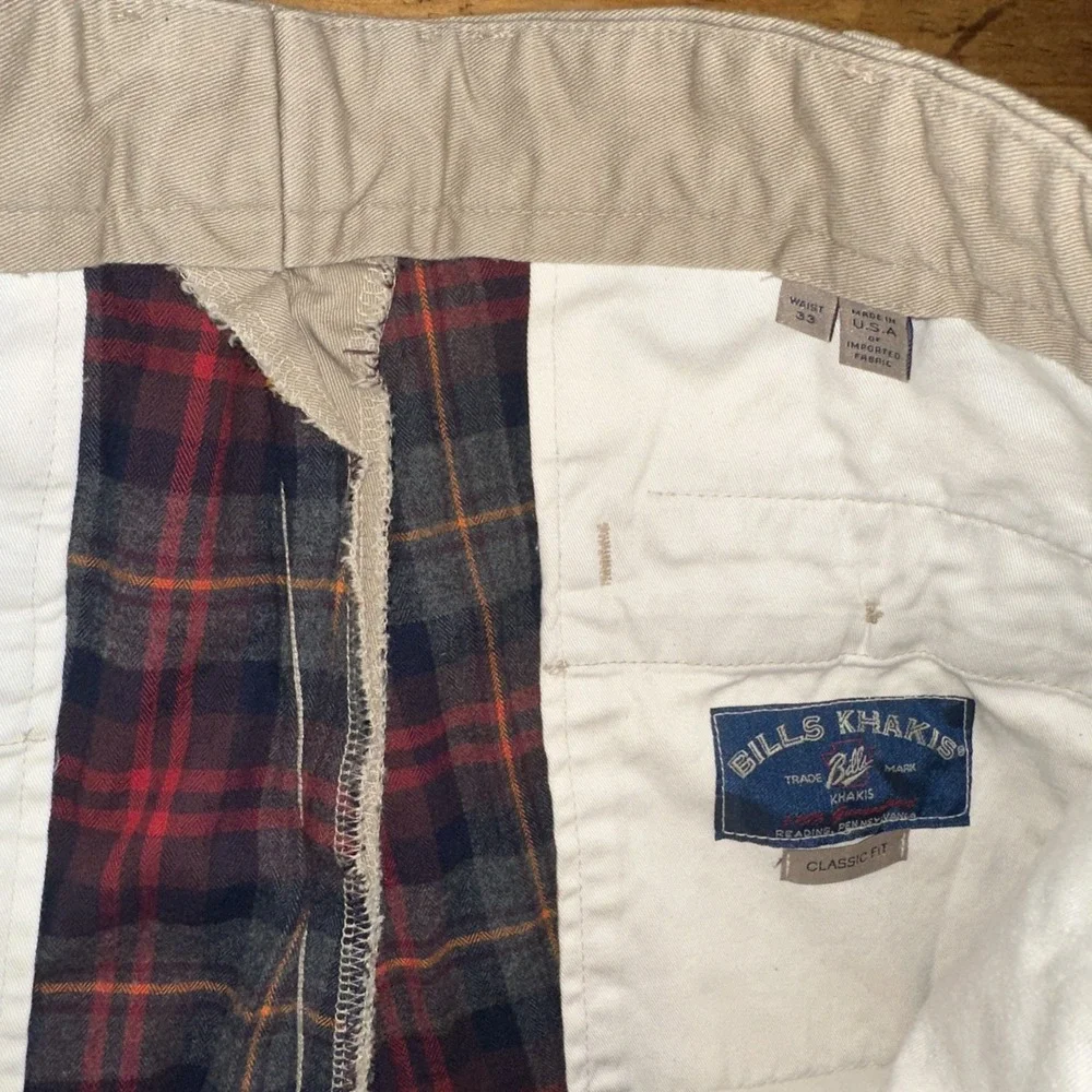 Bills Khakis Mens M2L Classic Fit Twill Pant Flannel Lined Hemmed W33 (33x34)